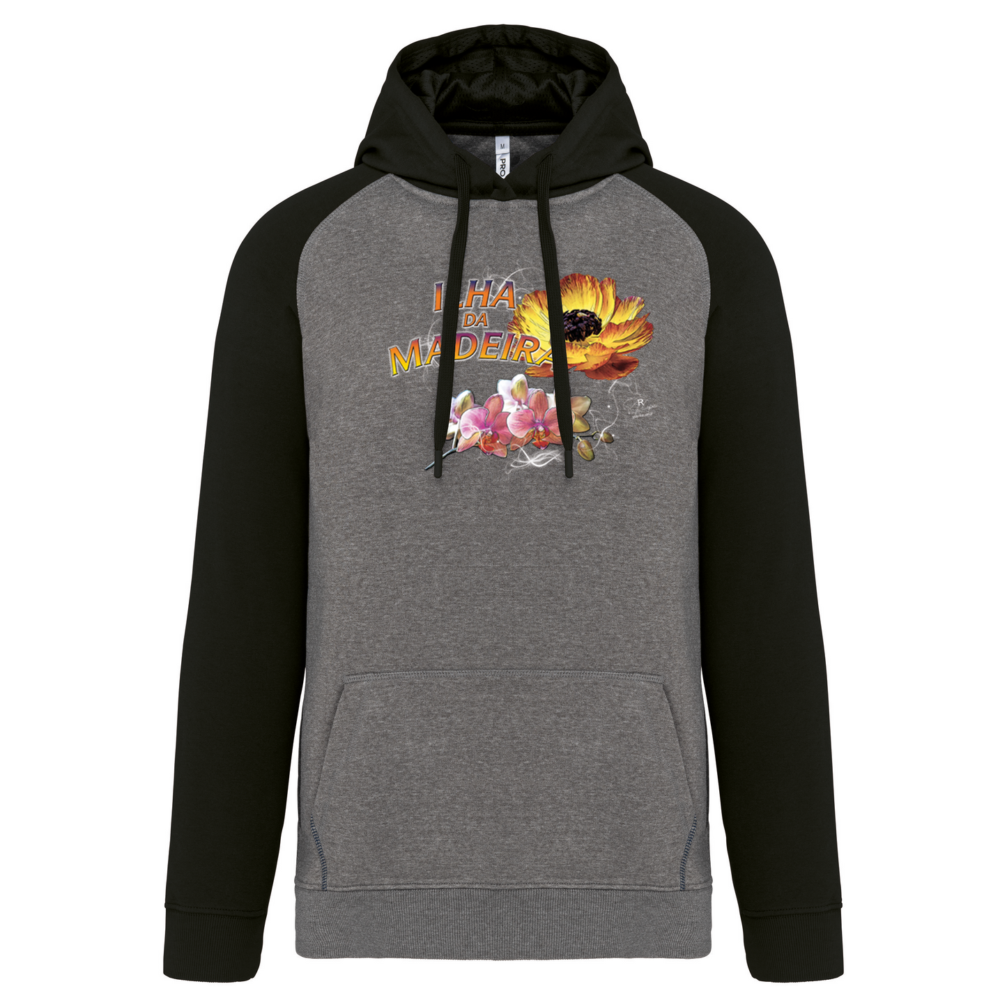 Sweatshirt Bicolor com capuz Madeira Flowers