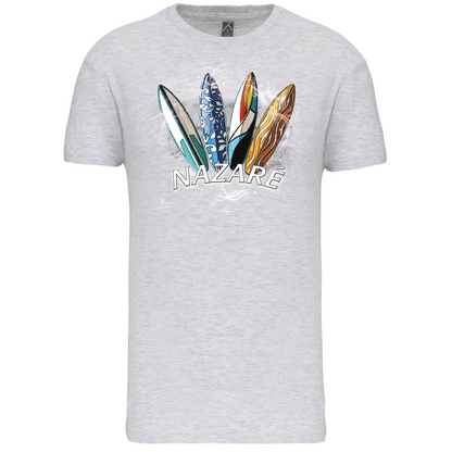T-Shirt Algodão Biológico Surfboards Nazaré