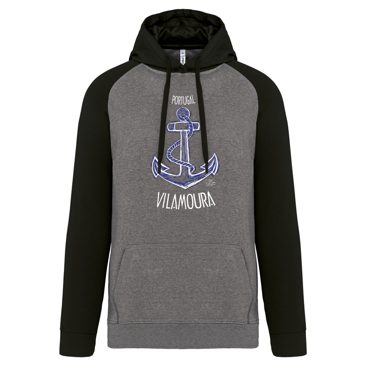 Sweatshirt Bicolor com capuz Âncora Vilamoura