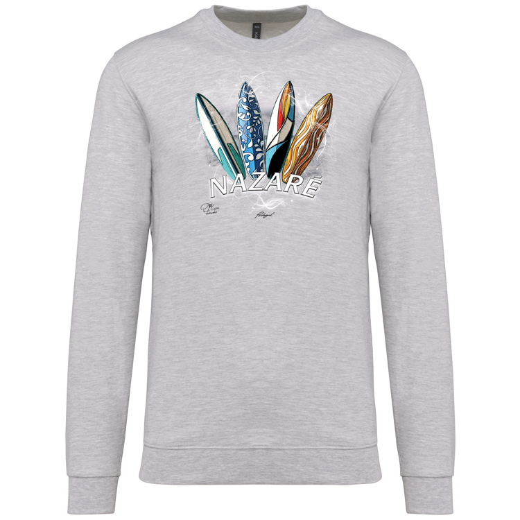 Sweatshirt Kariban sem Capuz Surfboards Nazaré