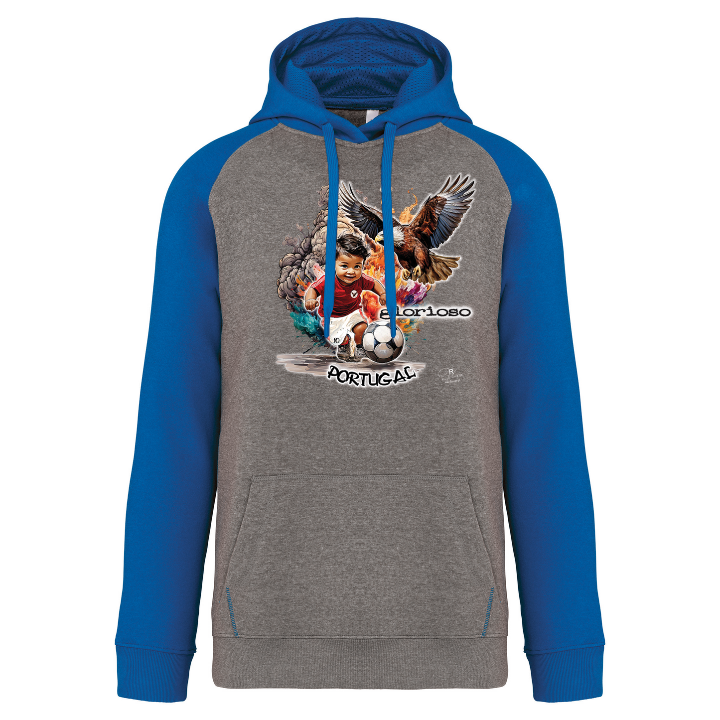 Sweatshirt Bicolor com capuz Glorioso
