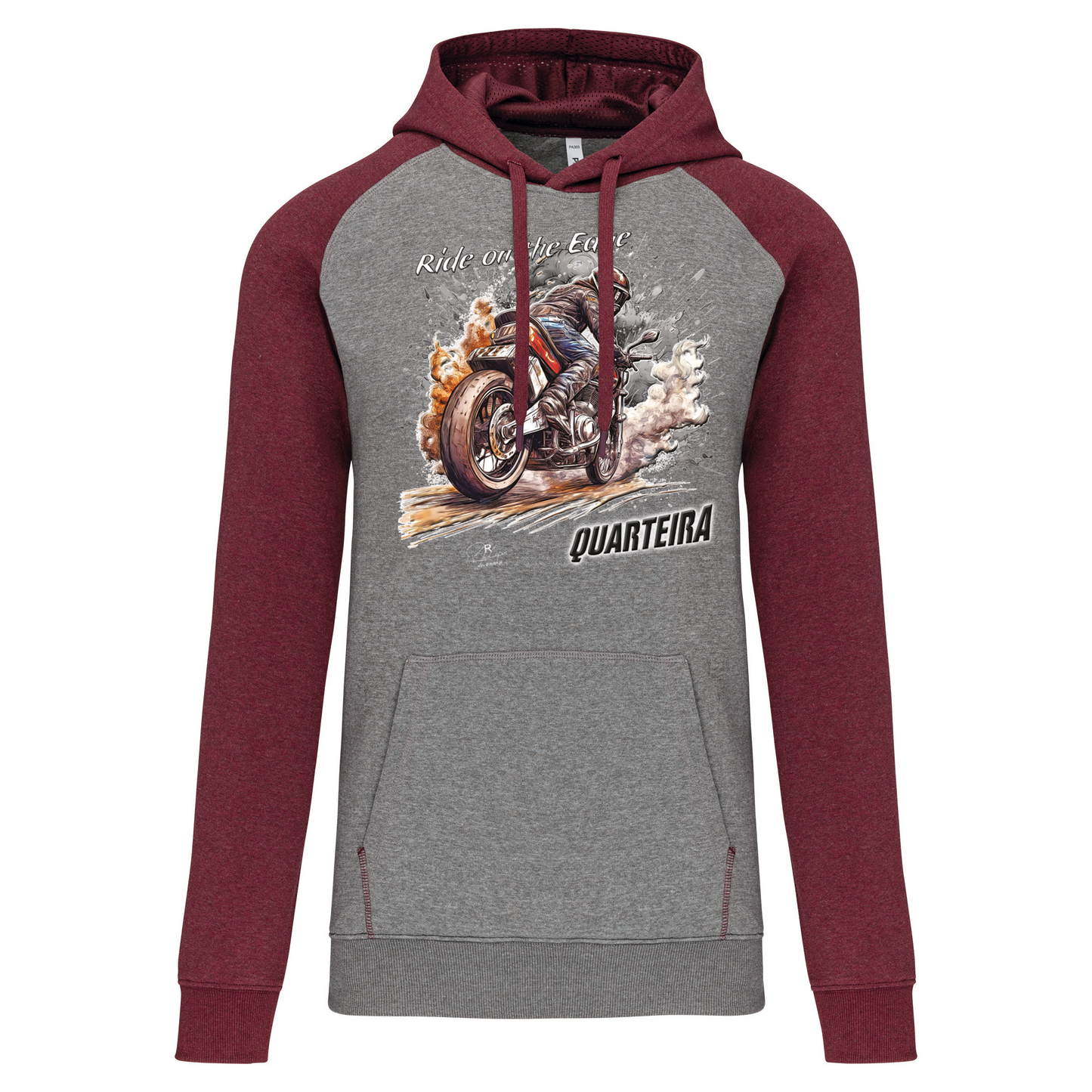 Sweatshirt Bicolor com capuz Ride on the Edge Quarteira