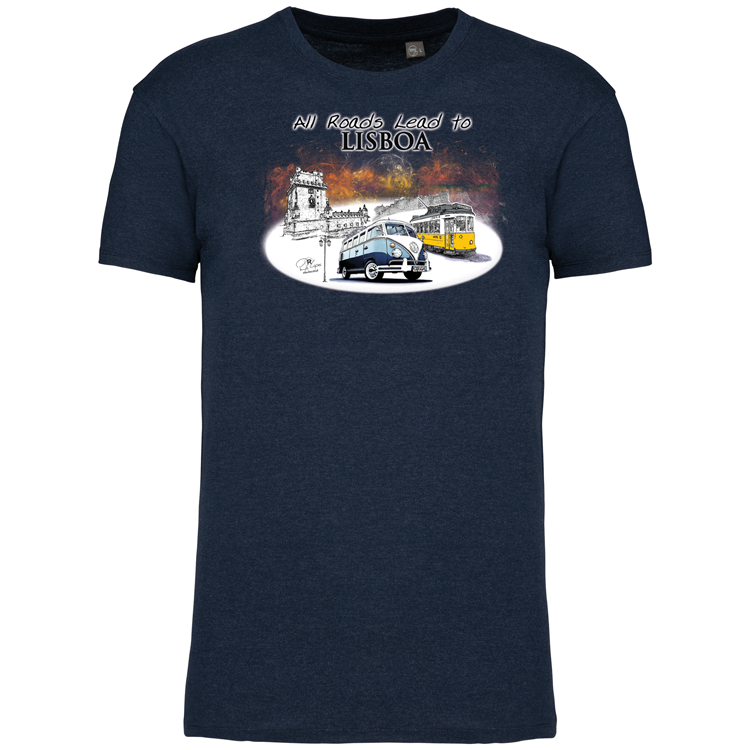T-Shirt Algodão Biológico All Roads Lead to Lisboa