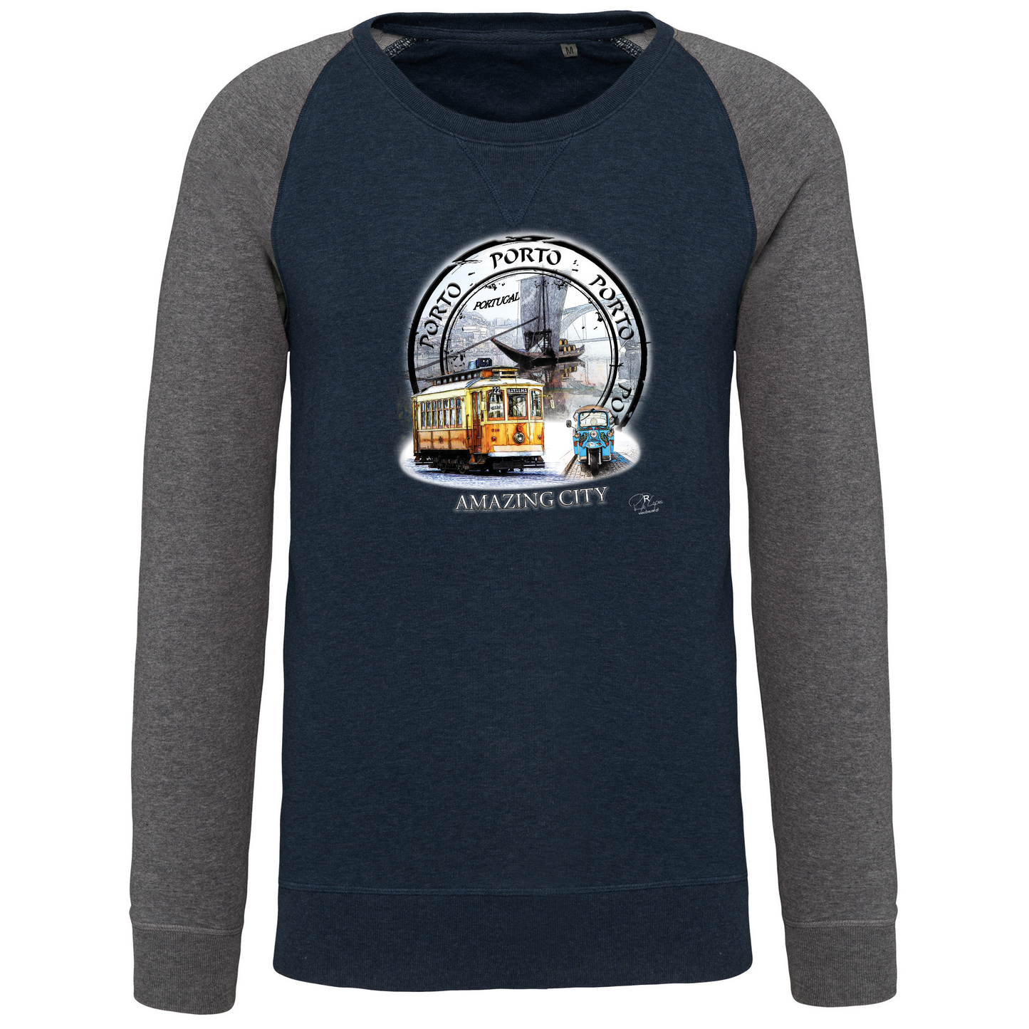 Sweatshirt Bicolor sem capuz Amazing City Porto