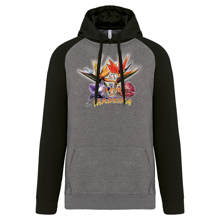 Sweatshirt Bicolor com capuz Estrelícias