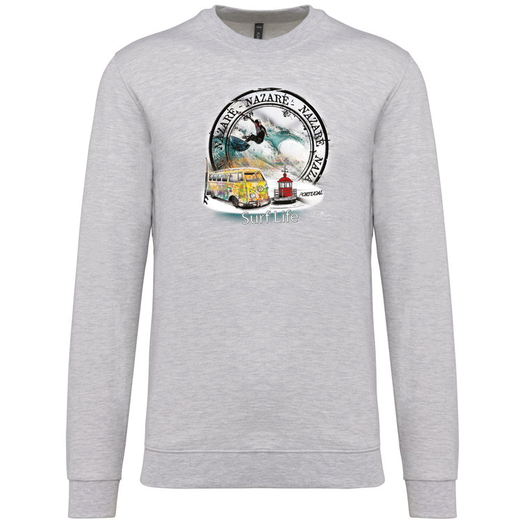 Sweatshirt Kariban sem Capuz Surf Life Nazaré