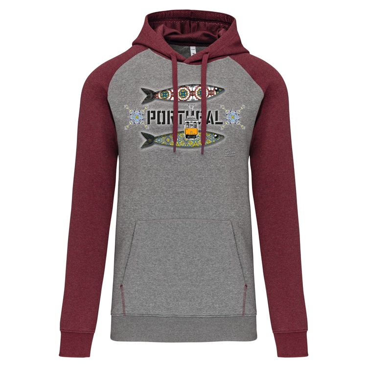 Sweatshirt Bicolor com capuz Duas Sardinhas Coimbra