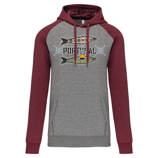 Sweatshirt Bicolor com capuz Duas Sardinhas Coimbra