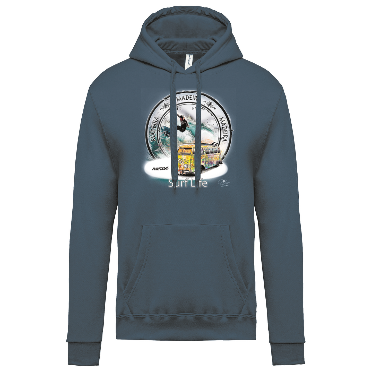 Sweatshirt Kariban com Capuz Surf Life Ilha da Madeira