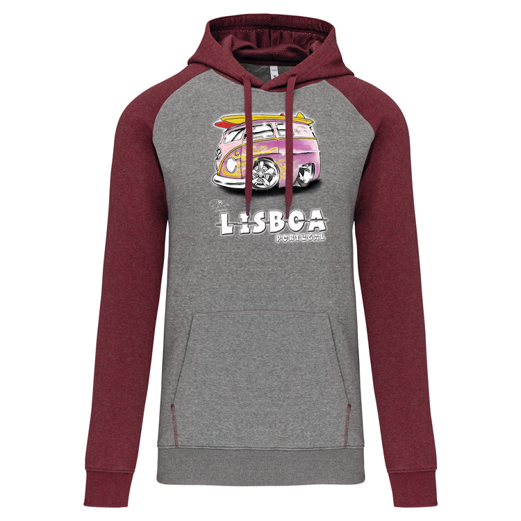 Sweatshirt Bicolor com capuz Gorduxinha Lisboa
