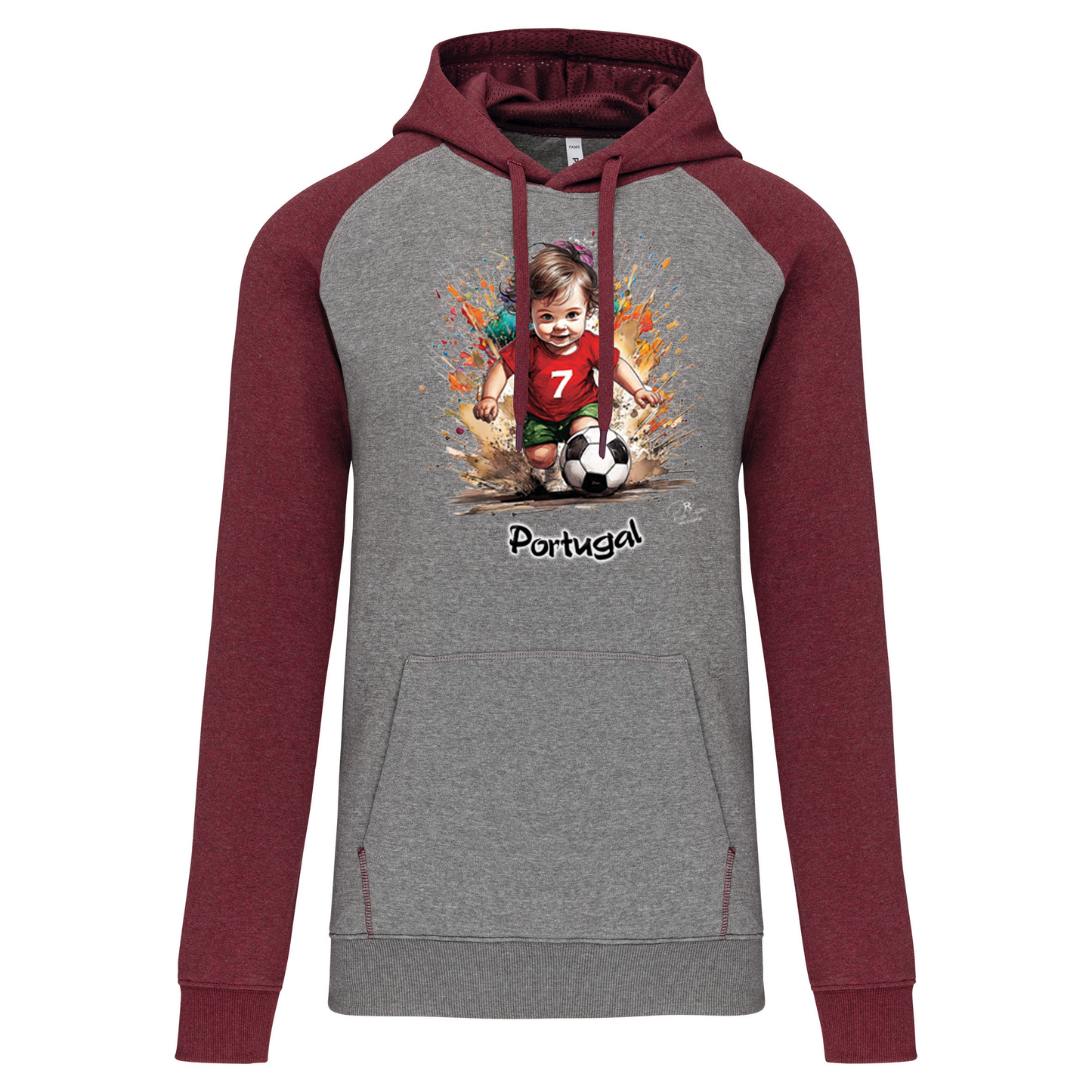 Sweatshirt Bicolor com capuz 7 Portugal