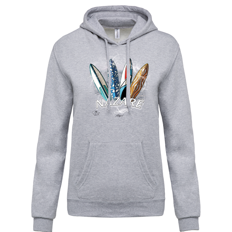 Sweatshirt Kariban com Capuz Surfboards Nazaré
