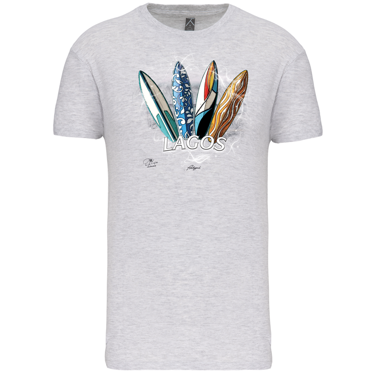 T-Shirt Algodão Biológico Surfboards Lagos