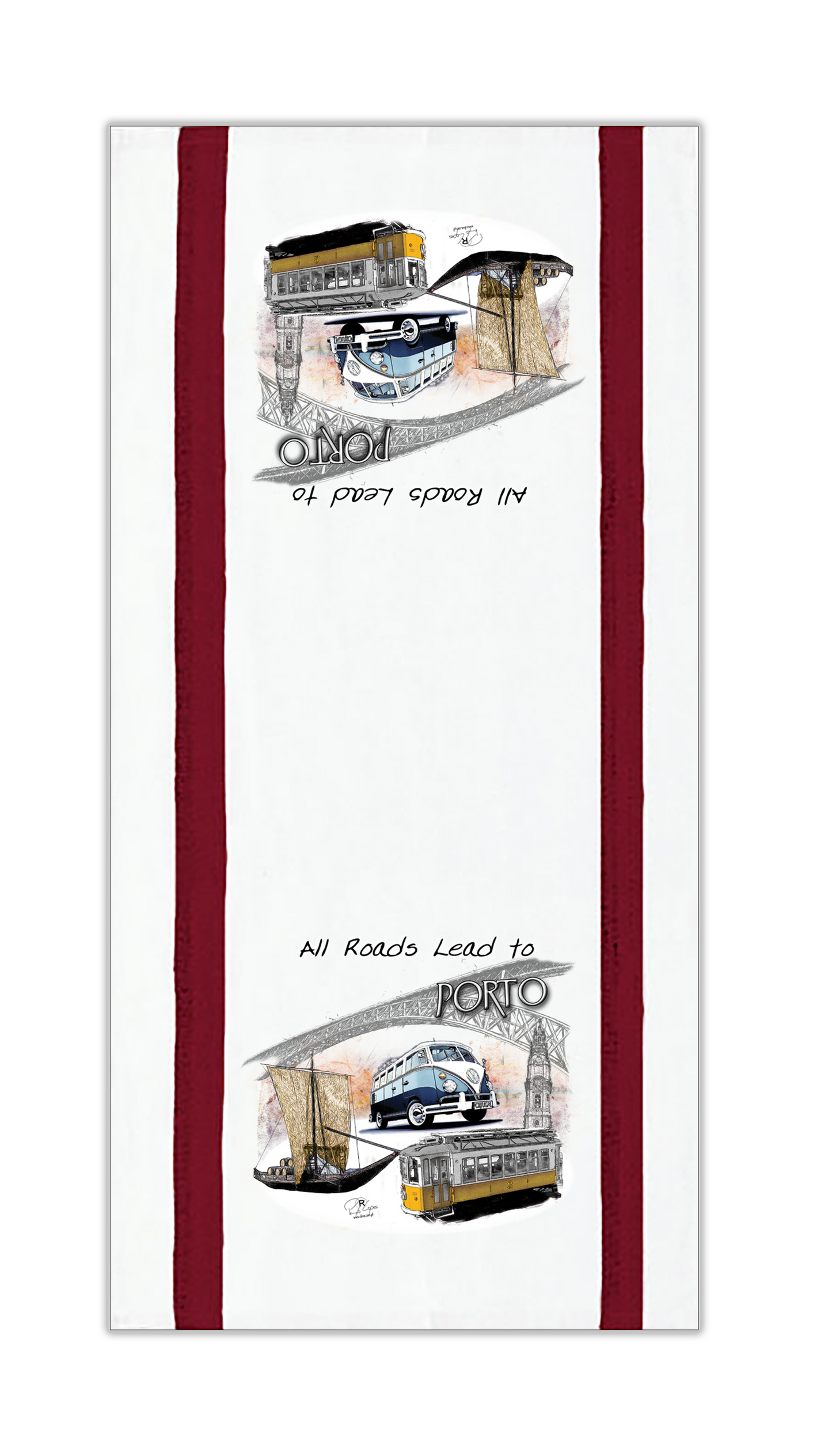 Panos de Cozinha All Roads Lead to Porto