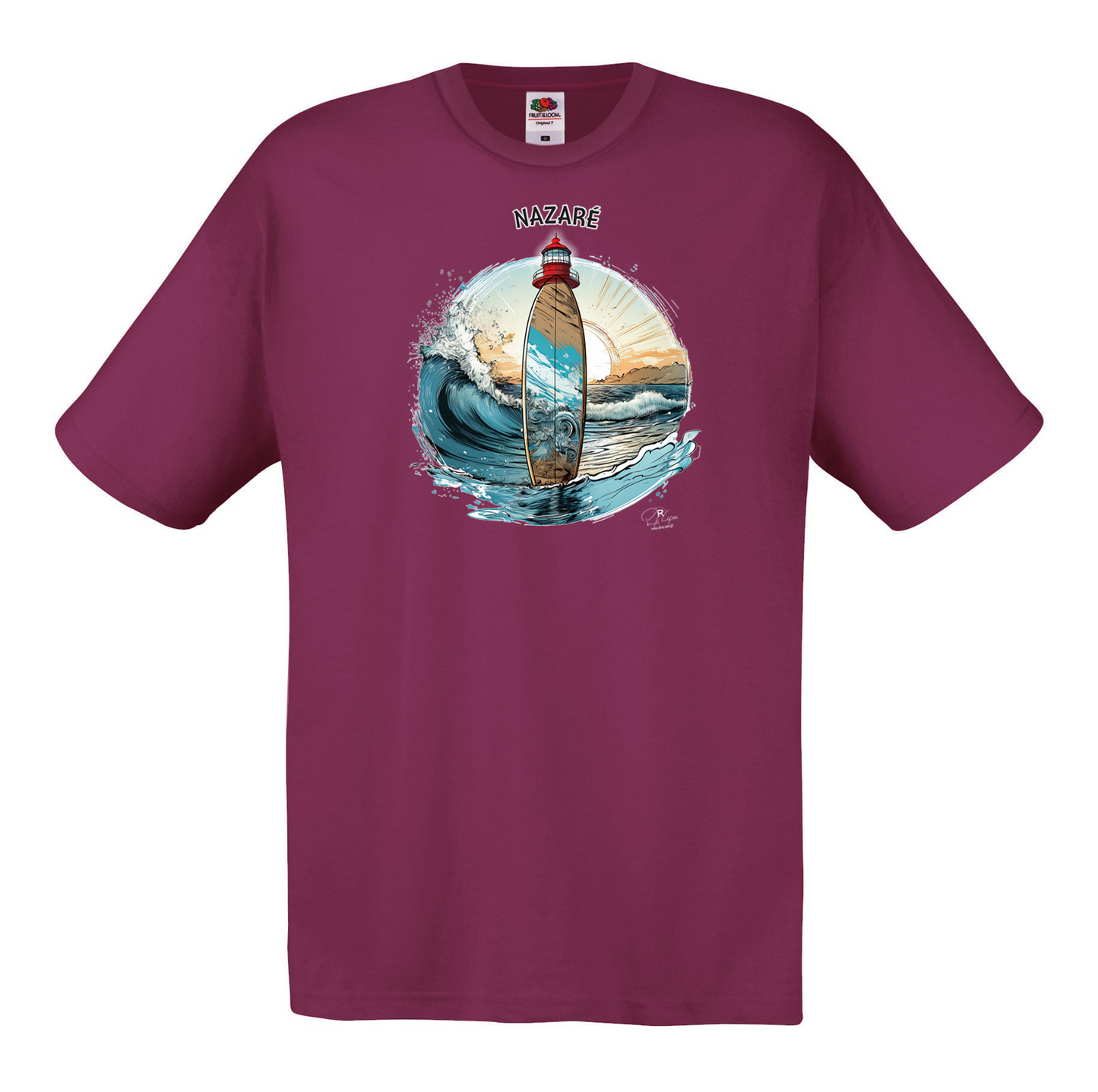 T-shirt Fruit of the Loom, Original 145g, Sol Nazaré