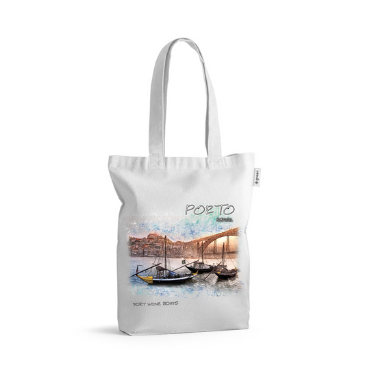 Sacos de Algodão Ecológico 220g Porto Wine Boats