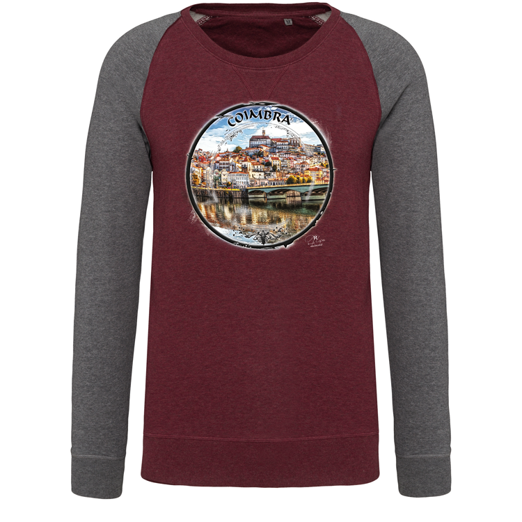 Sweatshirt Bicolor sem capuz Selo Coimbra