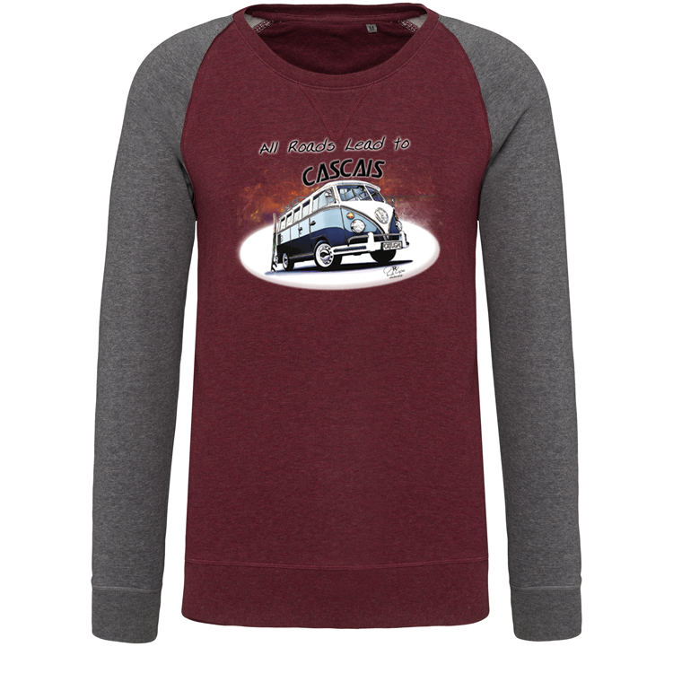 Sweatshirt Bicolor sem capuz All Roads Lead to Cascais