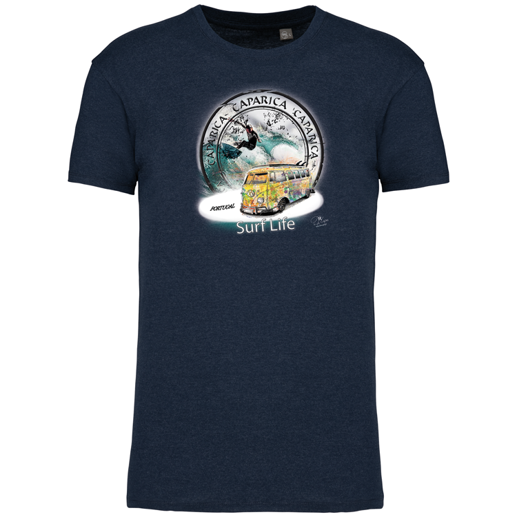 T-Shirt Algodão Biológico Surf Life Caparica