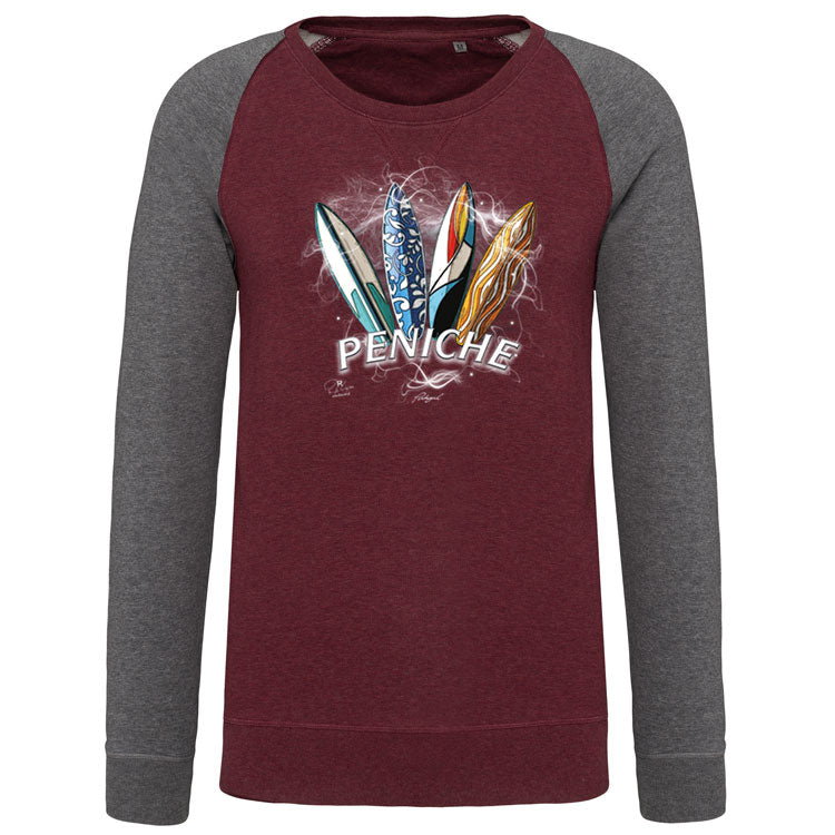 Sweatshirt Bicolor sem capuz Surfboards Peniche