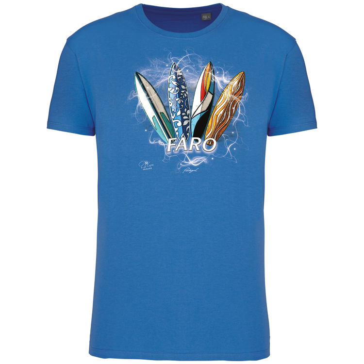 T-Shirt Algodão Biológico Surfboards Faro