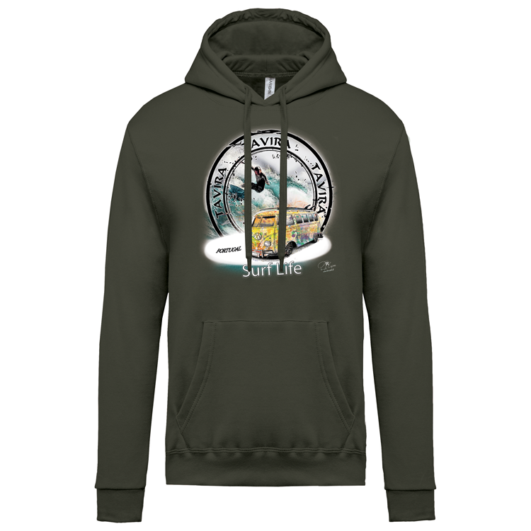 Sweatshirt Kariban com Capuz Surf Life Tavira
