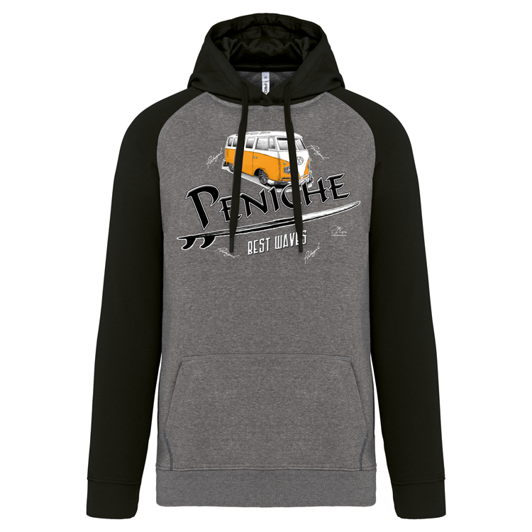 Sweatshirt Bicolor com capuz Pão de Forma Peniche