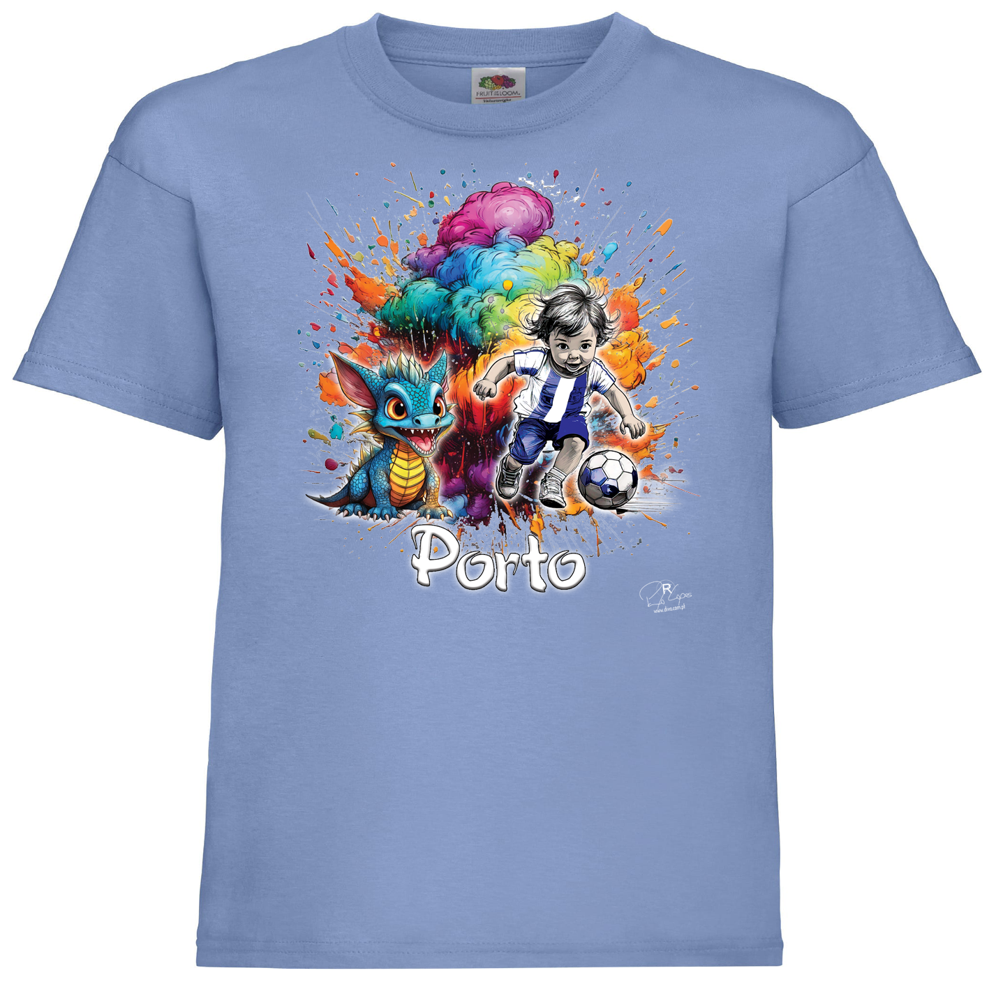 T-shirt Fruit of the Loom Kids 10 Porto