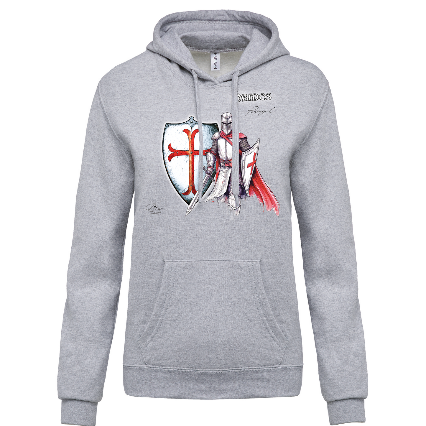 Sweatshirt Kariban com Capuz Templário Óbidos