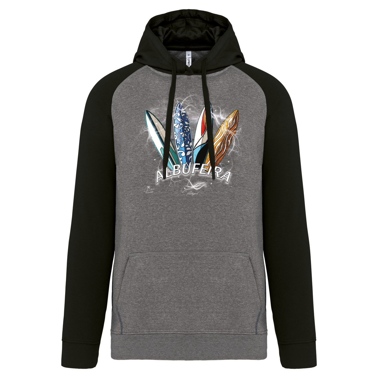 Sweatshirt Bicolor com capuz Surfboards Albufeira