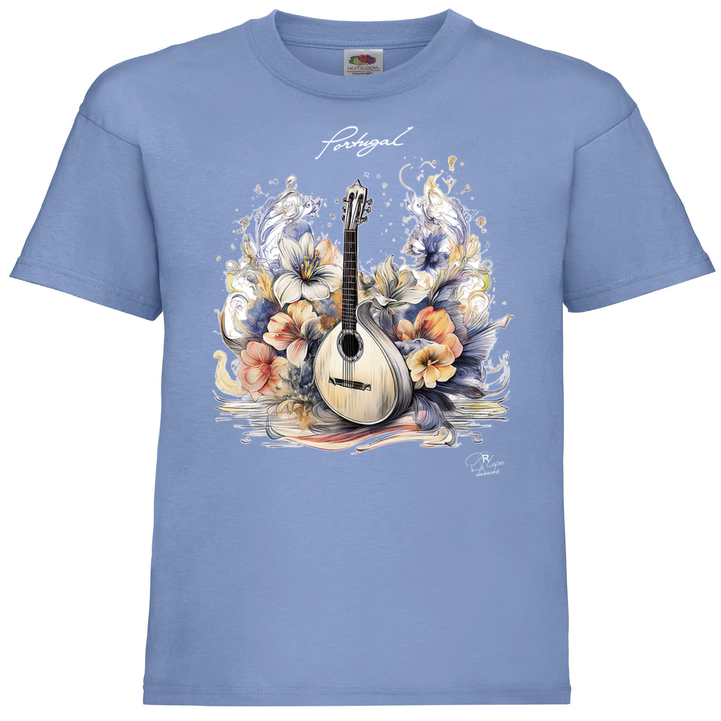 T-shirt Fruit of the Loom Kids Guitarra Portuguesa