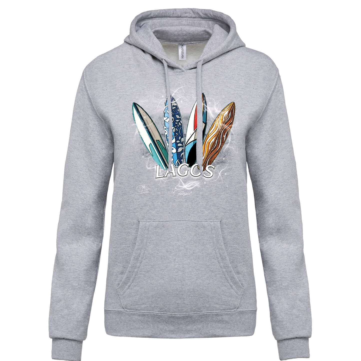 Sweatshirt Kariban com Capuz Surfboards Lagos