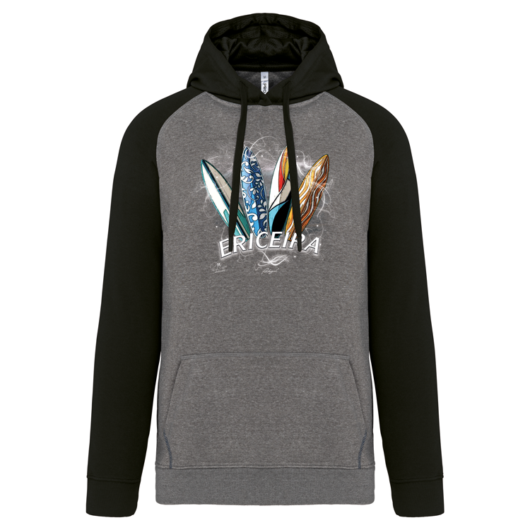 Sweatshirt Bicolor com capuz Surfboards Ericeira