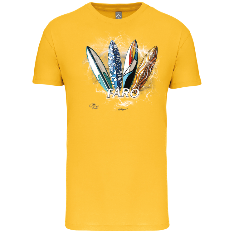 T-Shirt Algodão Biológico Surfboards Faro