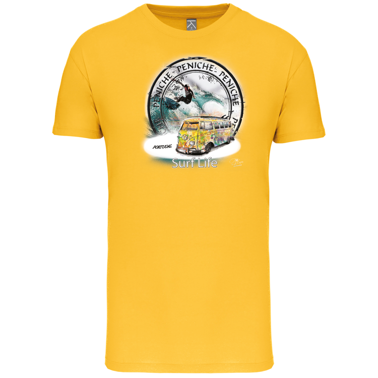 T-Shirt Algodão Biológico Surf Life Peniche