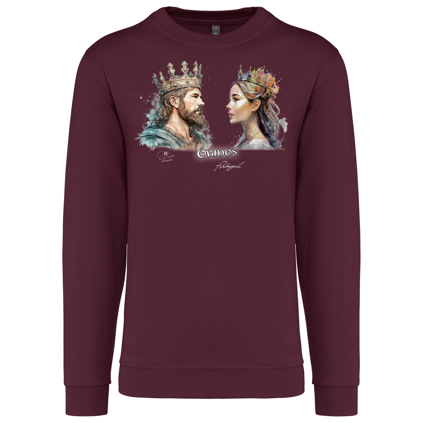 Sweatshirt Kariban sem Capuz King and Queen Óbidos