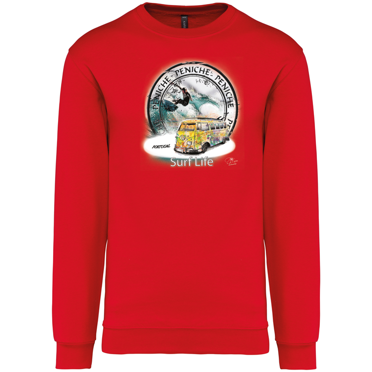 Sweatshirt Kariban sem Capuz Surf Life Peniche