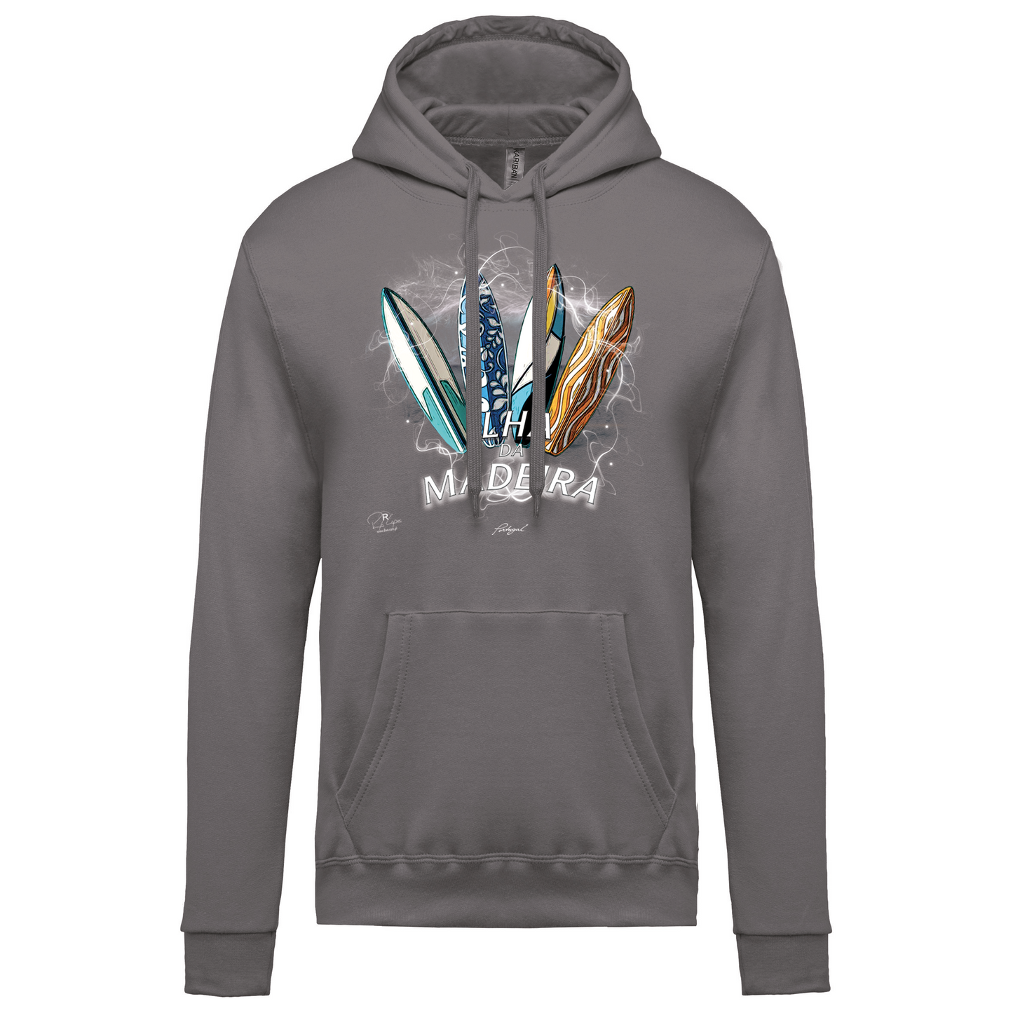 Sweatshirt Kariban com Capuz Surfboards Ilha da Madeira