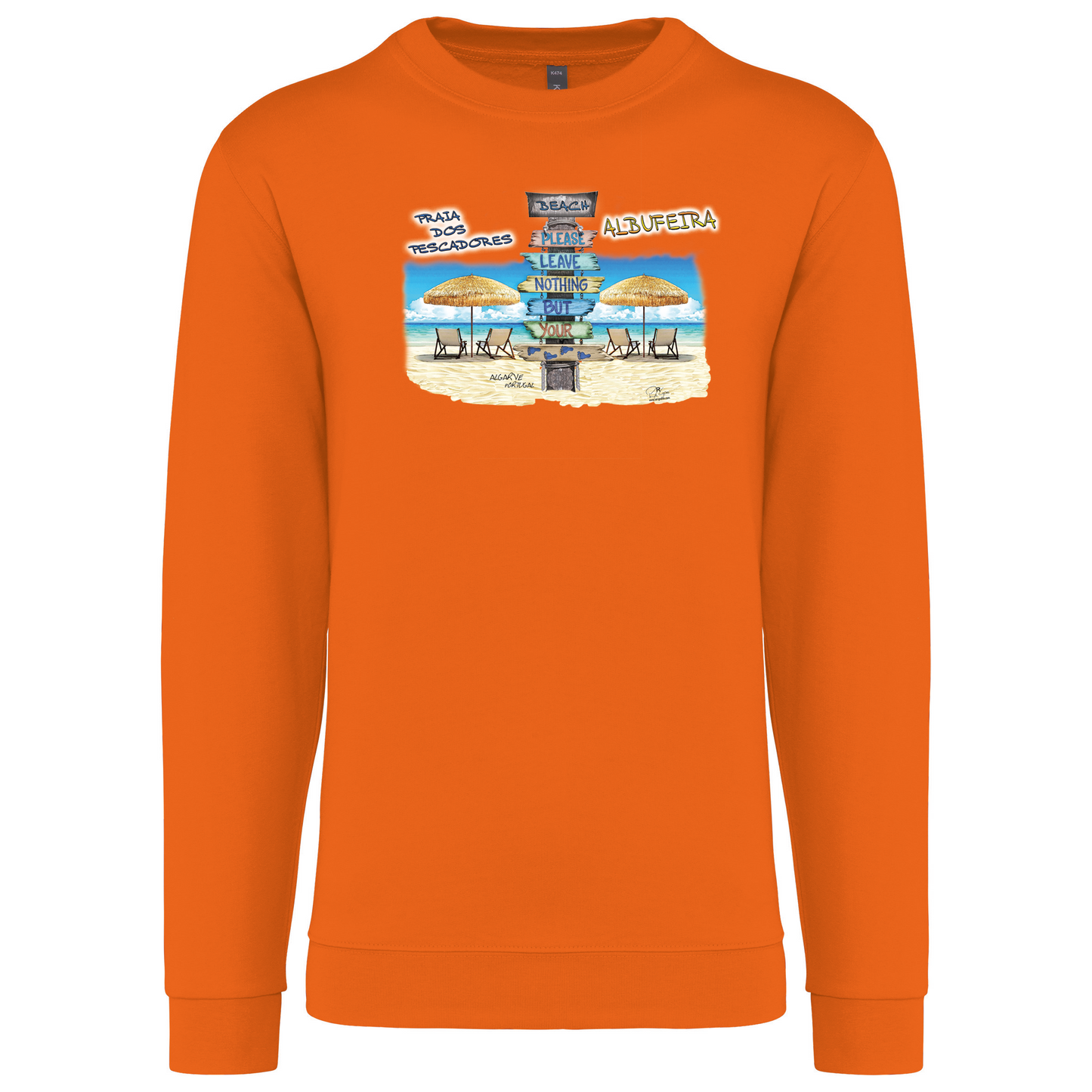 Sweatshirt Kariban sem Capuz Pegadas Albufeira