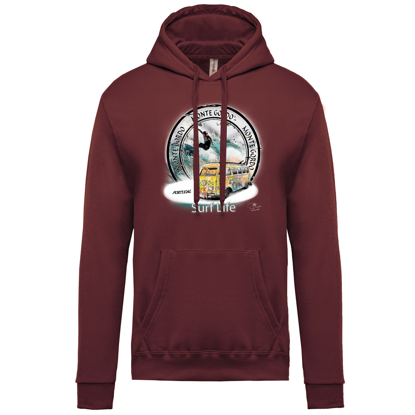 Sweatshirt Kariban com Capuz Surf Life Monte Gordo