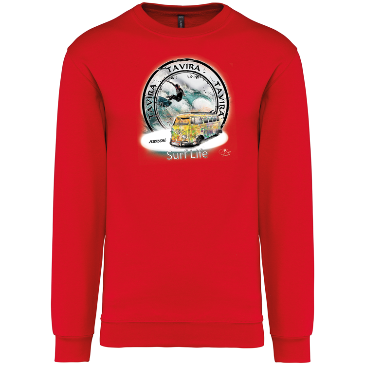 Sweatshirt Kariban sem Capuz Surf Life Tavira