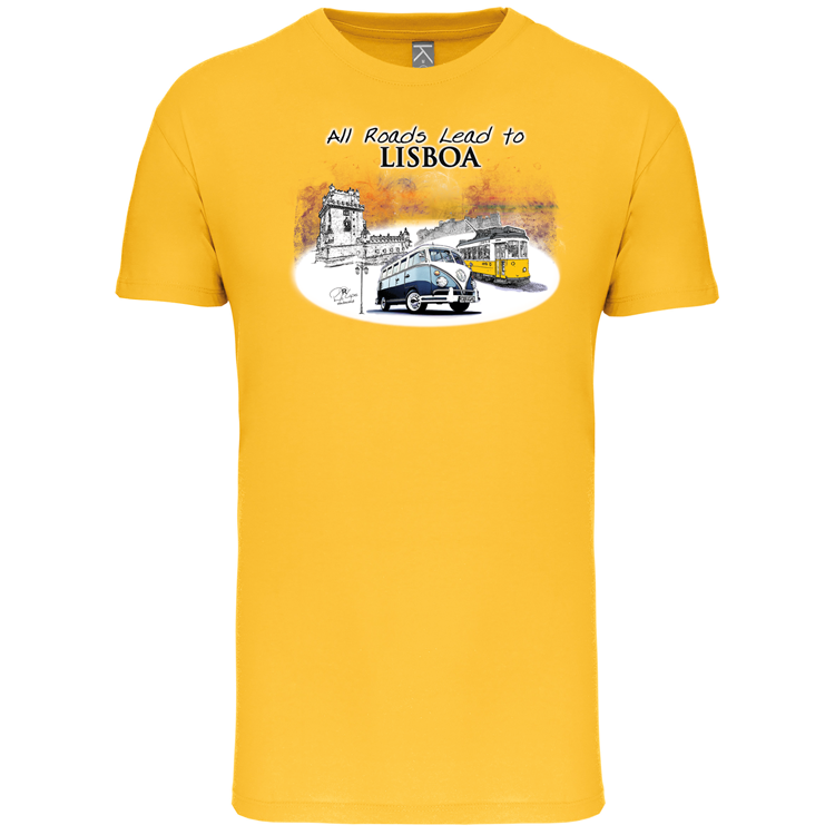 T-Shirt Algodão Biológico All Roads Lead to Lisboa