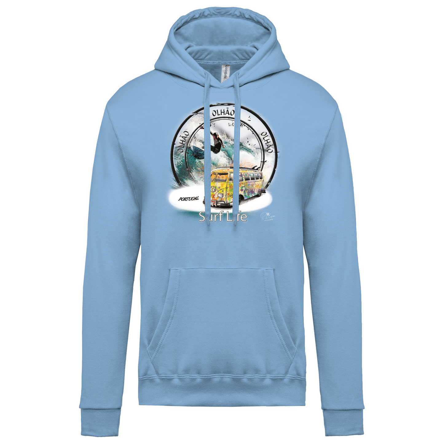 Sweatshirt Kariban com Capuz Surf Life Olhão