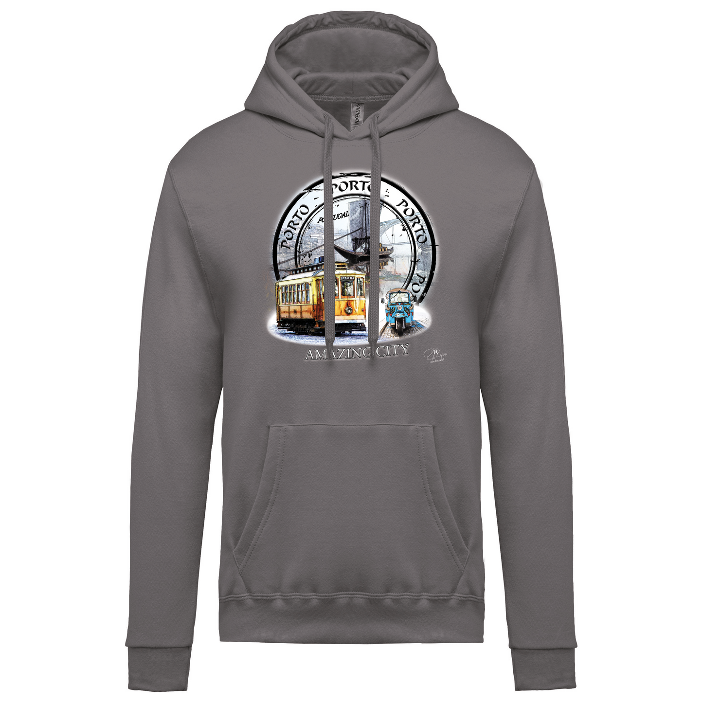 Sweatshirt Kariban com Capuz Amazing City Porto