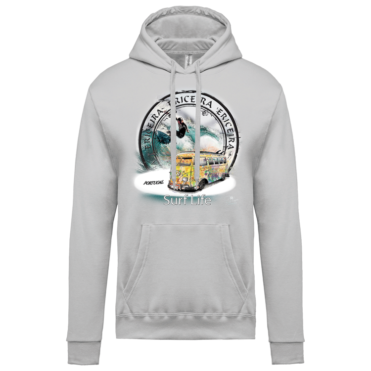 Sweatshirt Kariban com Capuz Surf Life Ericeira