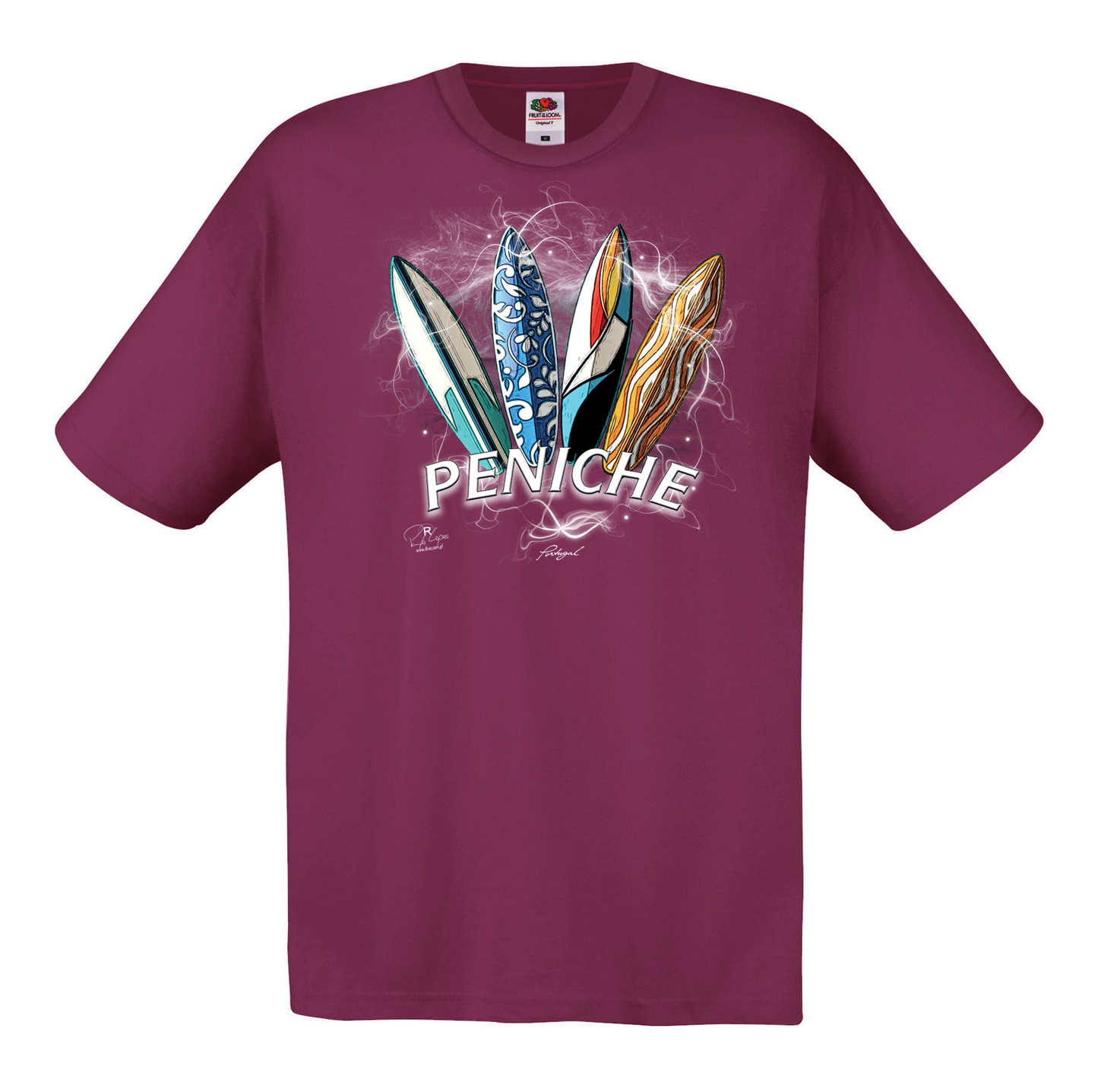 T-shirt Fruit of the Loom, Original 145g, Surfboards Peniche
