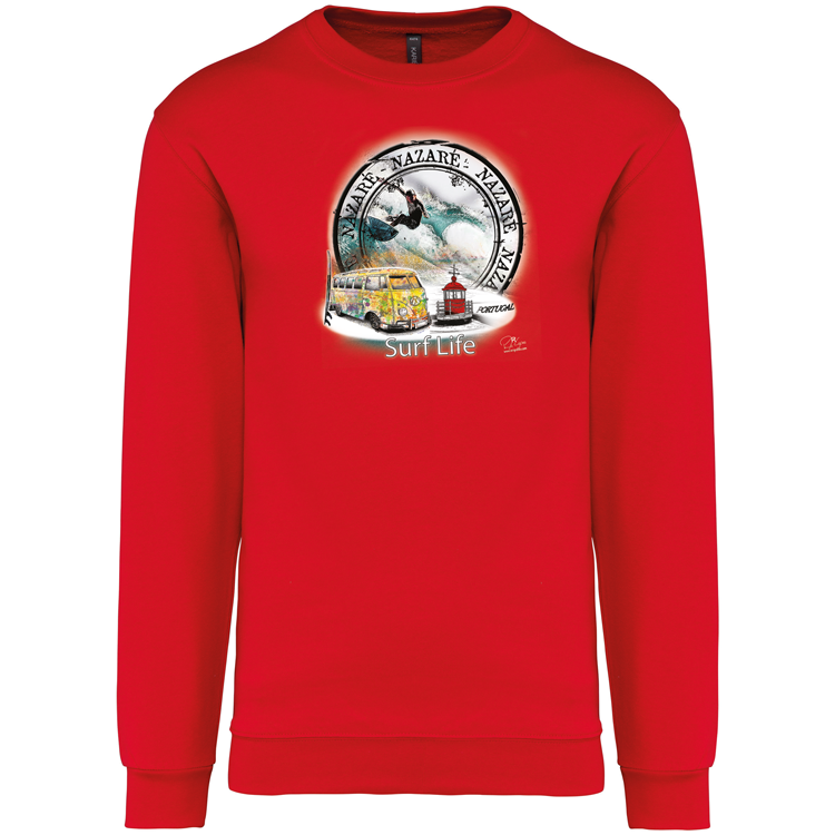 Sweatshirt Kariban sem Capuz Surf Life Nazaré