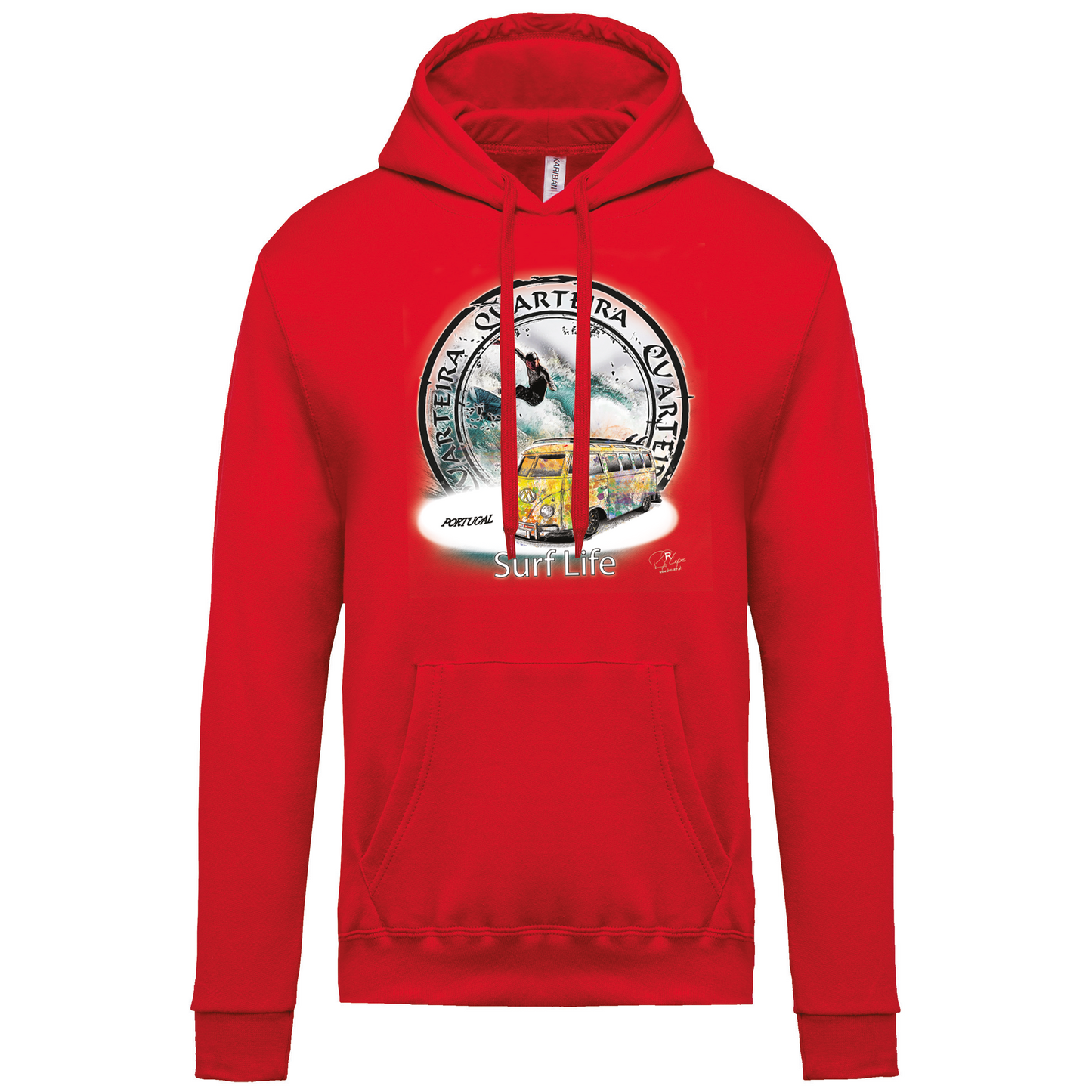Sweatshirt Kariban com Capuz Surf Life Quarteira