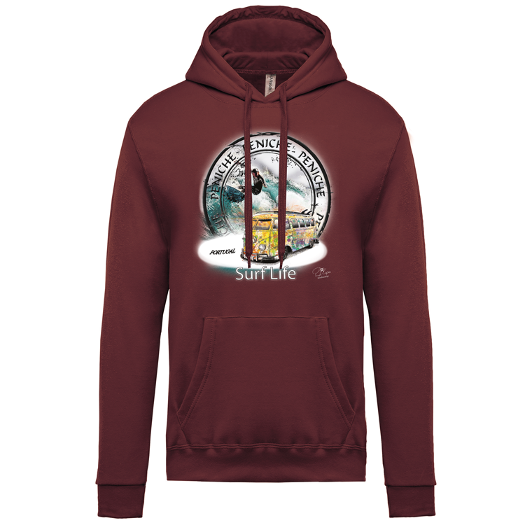 Sweatshirt Kariban com Capuz Surf Life Peniche