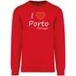 Sweatshirt Kariban sem Capuz I Love Porto